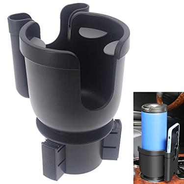 Imagem de iSaddle Adaptador expansor 2 em 1 com base ajustável e suporte para copo – Acessórios interiores automotivos para telefone, caneca de café refrigerante, 500 ml, suporte para garrafa de água