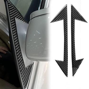 Imagem de JEZOE Retrovisor espelho A-pilar decoração tampa guarnição adesivo decalque, para benz cls c219 2004 2005 2006-2009 acessórios exteriores do carro
