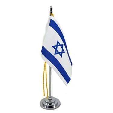 Imagem de Mini Bandeira De Mesa Da Israel 15 Cm Poliéster