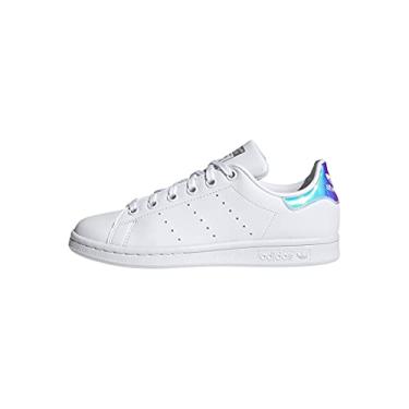 Imagem de adidas Originals unisex adult Stan Smith Sneaker, White/White/Silver Metallic, 4 Big Kid US