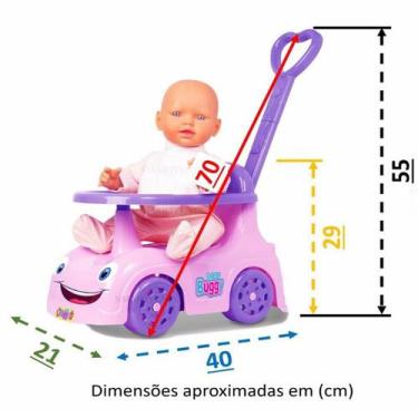 Imagem de Carrinho De Boneca Bebê Reborn Rosa Lady Buggy - Show Toys