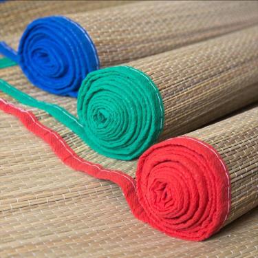 Imagem de Esteira Tipo Praia Kit Por 3 Verde Azul Vermelho Rustica