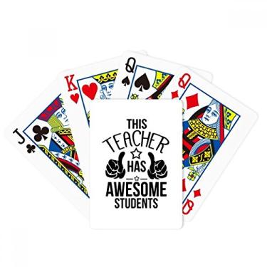 Imagem de DIYthinker Thumbs Praise Teacher Student Present Poker Baralho de Mesa Presente