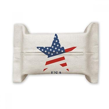 Imagem de Bolsa de linho de algodão com estampa de bandeira dos Estados Unidos