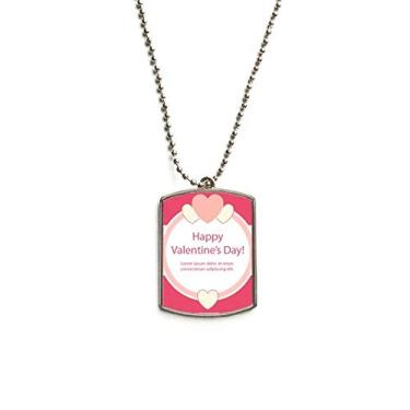 Imagem de DIYthinker Colar rosa Feliz Dia dos Namorados Coração e Rosa Corrente de Aço Inoxidável Pingente Colar para Animais de Estimação