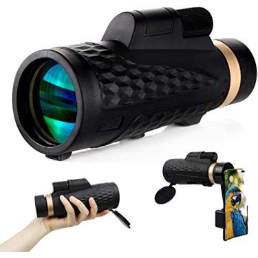 Imagem de Telescópio monocular, monocular de revestimento multicamadas 16 X 50 HD, telescópio prismático BAK4 com adaptador de smartphone para observação de pássaros, passeios turísticos, concertos, jogos de bola