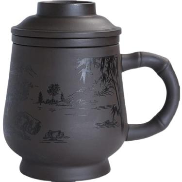 Imagem de Caneca roxa de 400 ml para escritório, xícara de chá, caneca Kung Fu