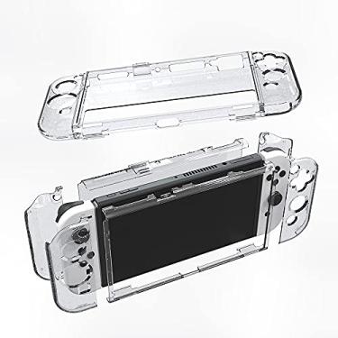 Imagem de TwiHill Nintendo Switch OLED host split caixa protetora de cristal, acessórios Nintendo Switch OLED, acessórios de jogos