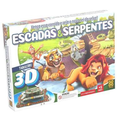 Imagem de Jogo De Tabuleiro 3D  - Escadas E Serpentes - Grow - 3943