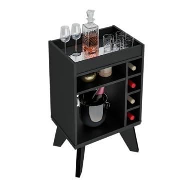 Imagem de Bar com espelho DRINK cor Preto - Artely