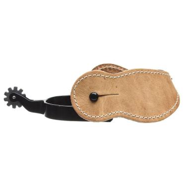 Imagem de Espora Quarto de Milha Fixa com Correia de Couro Bronc-Steel 32804