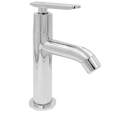 Imagem de Torneira Alavanca Moderna Abs Cromado Slim Mesa Banheiro Lavabo 1/4v De Volta