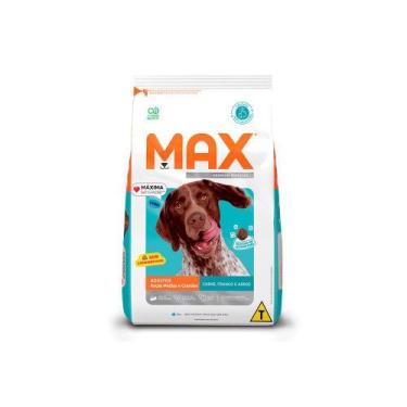 Imagem de Ração Max Para Cães Adultos Raças Médias E Grandes Sabor Carne, Frango
