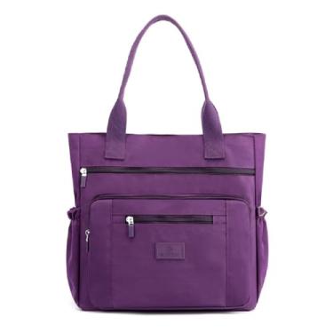 Imagem de Mulheres Nylon Bolsa Grande Capacidad (Roxo)