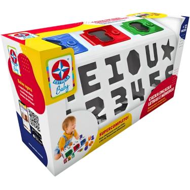 Imagem de Brinquedo Infantil Caixa Encaixa Letras E Números Estrela