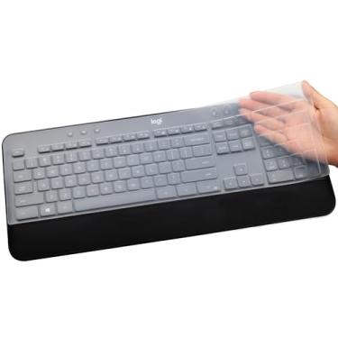 Imagem de Capa de teclado para teclado Logitech MK545 MK540 sem fio, Logitech MK545 Protetor de teclado ultra fino para PC desktop de silicone transparente