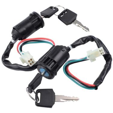 Imagem de 2 peças de interruptor universal de ignição com 4 fios para quadriciclo chinês 50cc 70cc 90cc 110cc 125cc TaoTao Dirt Bike Scooter Pocket Bikes