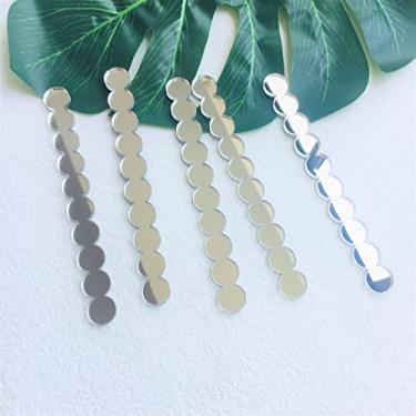 Imagem de CHENRUI 20 peças de palitos de acrílico para bolos, palitos de picolé para chá de bebê de aniversário dos namorados (espelho prateado)