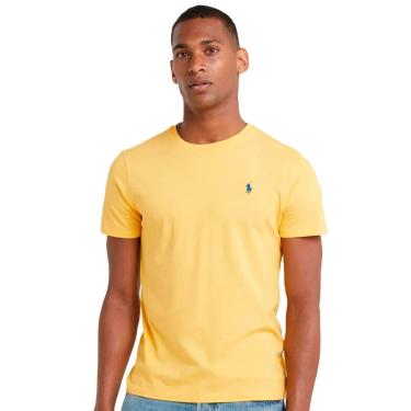Imagem de Camiseta Ralph Lauren Masculina Custom Fit Amarela-Masculino