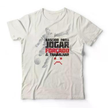 Imagem de Camiseta Nascido Para Jogar Studio Geek Casual Off White-Masculino