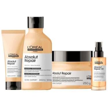Imagem de L'Oréal Professionnel Absolut Repair Kit Shampoo + Condicionador + Máscara + Óleo Kit-Unissex