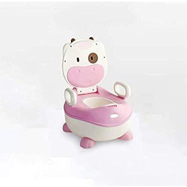 Imagem de Assento de treinamento penico infantil para meninos e meninas - vaso sanitário fofo para bebê, rosa