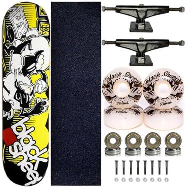 Imagem de Black Sheep, Skate Completo Shape Marfim Black Sheep 8.0 Yellow Sheeps