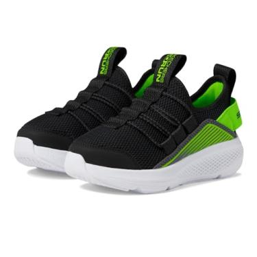 Imagem de Skechers Tênis infantil unissex Go Run Elevate, Preto/limão, 3 Little Kid