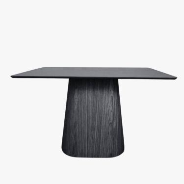 Imagem de Mesa De Jantar Cone Retangular 140x90 Cm Tampo Ébano Base Ébano Cor Preto
