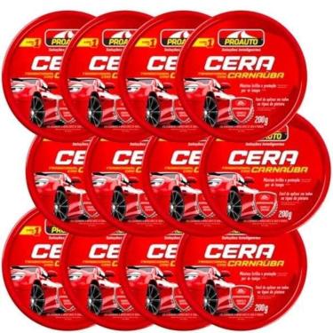 Imagem de Kit Com 12 Cera Com Carnauba 200grs - Proauto