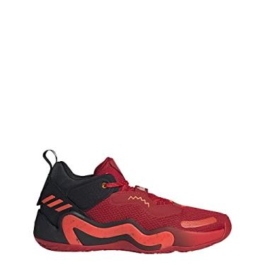 Imagem de adidas Tênis de basquete unissex adulto D.O.N. Issue 3, Scarlet/Core Preto/Solar Red, 10.5 Women/9.5 Men