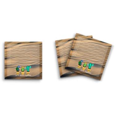 Imagem de Butler in the Home Sticky Notes Pacote com 12 7,6 cm x 7,6 cm, 50 folhas por bloco, Let's Stick Together Desert Sand Cactus, blocos de notas engraçados fofos e engraçados, papel planejador de diário