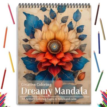 Imagem de Livros de colorir mandala e natureza para mulheres adultas, página encadernada, espiral, impressos, presentes de um lado, artes e artesanato para mulheres relaxarem, ansiedade e depressão, 24 páginas