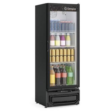 Imagem de Expositor Vertical Porta De Vidro Gptu40el Gelopar Refrigerador 410 Litros Preto 220v