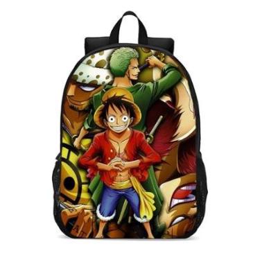 Imagem de MOCHILA ESCOLA INFANTIL JUVENIL ANIME LUFFY CHAPÉU DE PALHA-Unissex