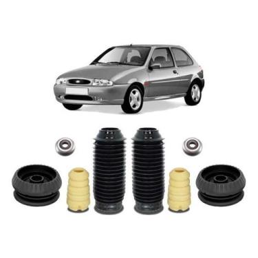 Imagem de Kit Coxim Amortecedor Dianteira Ford Fiesta 1999 2000 2001 - Qualykits