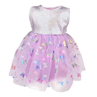 Imagem de Kokiya Vestido de boneca de 18 polegadas, roupas de boneca, faça você mesmo, dramatização, moda, fantasias de vestir, roupas de boneca, saídas de boneca para, Roxo