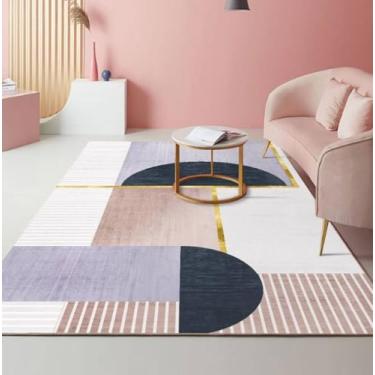 Imagem de Tapetes para sala de estar, tapete rosa para cabeceira do quarto, tapete leve de luxo para área grande, sofá, cadeira, carpete lateral, flanela 14.200 x 300 cm 78,7 x 118 pol.