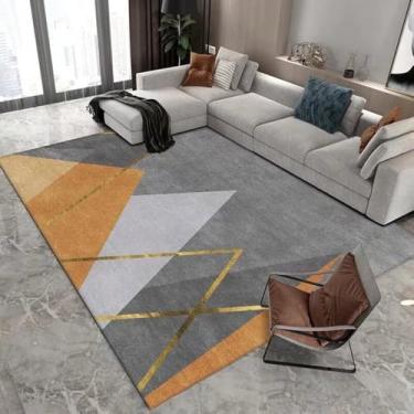 Imagem de Tapete geométrico de luxo leve, moderno, sala de estar, área grande, quarto, sofá, lavável à máquina, decoração, carpetes, flanela, 6.200 x 250 cm, 78,7 x 98 pol.