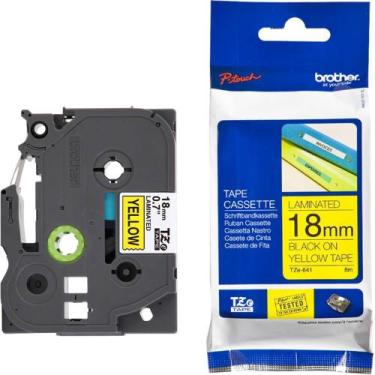 Imagem de Fita Brother TZE-641 18mm Preto/Amarelo