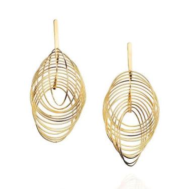Imagem de Brincos banhado ouro 3x 24k 18k e 22k femininos argolas grandes romman