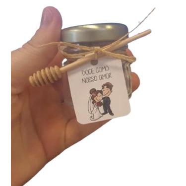 Imagem de potinho para mel lembrancinha casamento, noivado, bodas 10 pçs - Patri