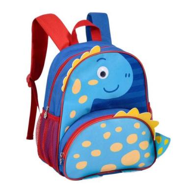 Imagem de Mochila De Costas Infantil Escolar Dino Reforçada Clio Style, Azul