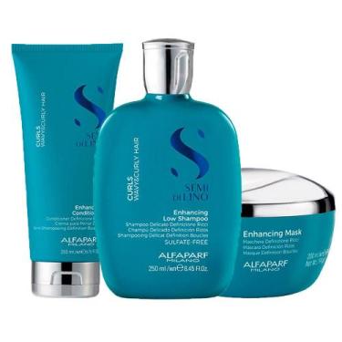 Imagem de Kit Alfaparf SDL Curls - Sh 250ml + Cond 200ml + Másc 200ml - ALFAPARF