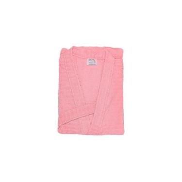 Imagem de Roupão Atoalhado Adulto Briza Rosa 4016 Tamanho Único, Rosa