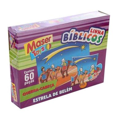 Imagem de Jogo Quebra Cabeça Linha Bíblicos 60 Peças Estrela De Belém - FMSP