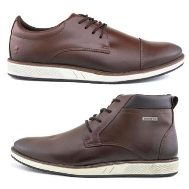 Imagem de Kit 2 Sapatênis Social Masculino & Bota Masculino Half Cab - Bardone, 