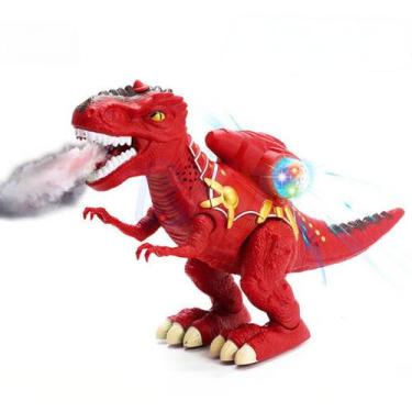 Imagem de Dinossauro Rex com Luzes LED e Efeitos de Fumaça: Anda e Solta Ovos co