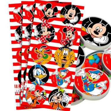 Imagem de 30 Adesivos redondo decoração Mickey festa aniversário - Regina festa