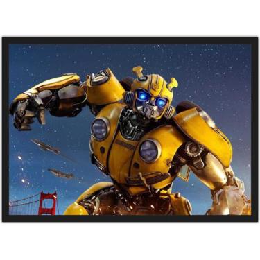 Imagem de Quadro Decorativo Transformers Bumblebee Cinema Decorações Com Moldura